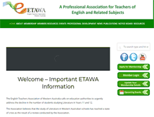 Tablet Screenshot of etawa.org.au
